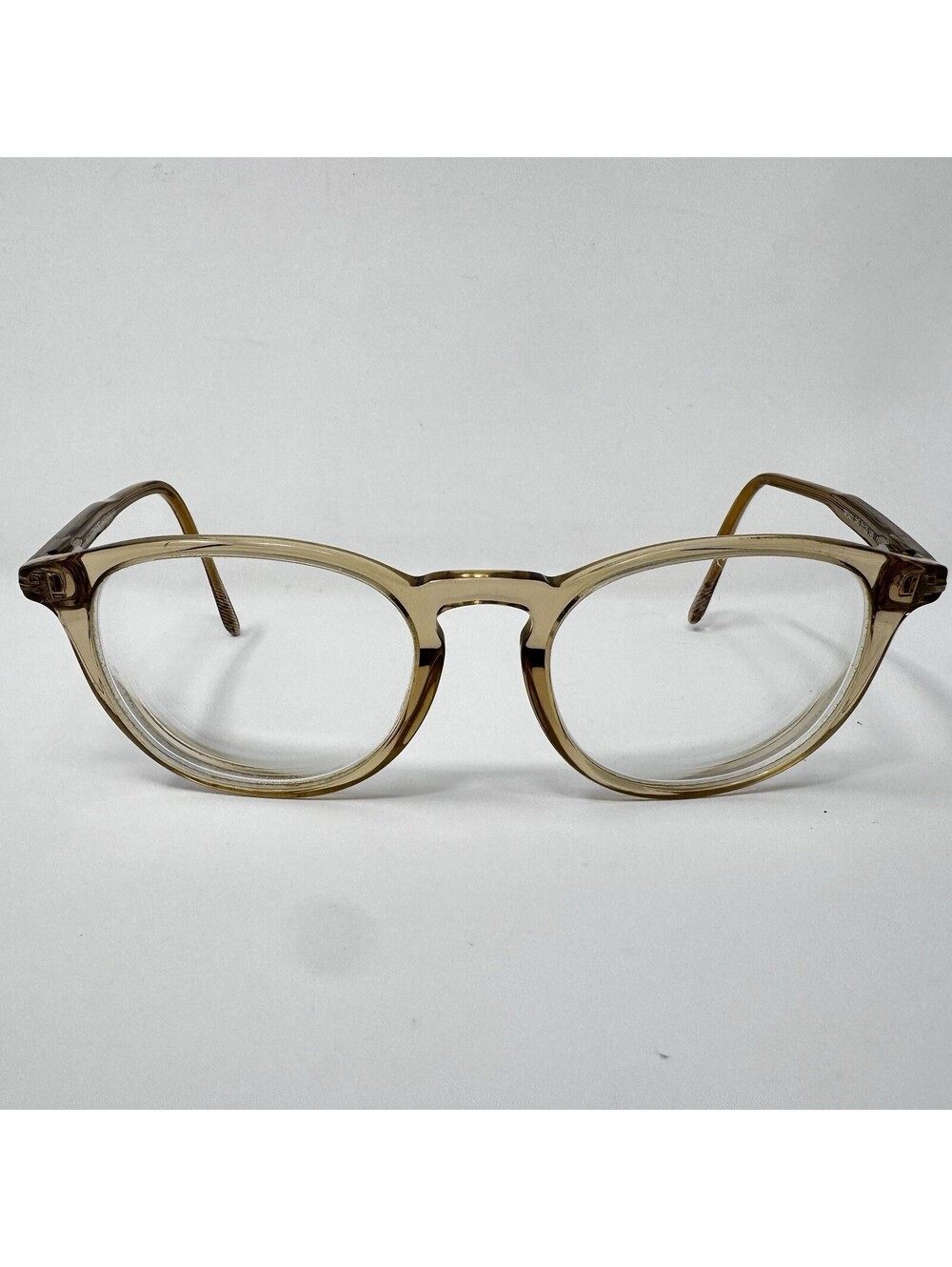 Tom Ford TF5401 045 Shiny Light Brown Round Eyeglass Frames 51-20-145